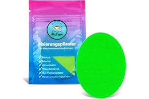 FixTape atmungsaktive Sensor-Tapes für Freestyle Libre 1 & 2 I selbstklebende Over-Tapes für Glukose-Sensor I Schutz-Patch mit hohem Trage-Komfort I hautfreundlich wasserfest I 7 Stück (Grün)