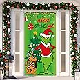 WKPBJX Christmas Door Decorations, Christmas Decoration, 35.4 x 70.8 INCH Christmas Door Banner, Christmas Door Hanging Banner Backdrop, for Christmas Inside Outside Use