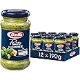Barilla Pasta Sauce, Genovese Pesto Sauce, Basil Pesto, Authentic Italian Taste, Bulk Pack of 12 x 190 g