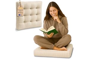 Amazinggirl Cojin meditacion y Yoga zafu - Cojín de Suelo Redondo Soporte ergonómico Ideal para Postura relajación Ejercicios Bienestar Uso Interior y Exterior cjoines meditación