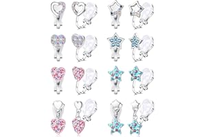 CASSIECA 8 par hipoalergicznych kolczyków na sztyfcie dla kobiet dziewcząt ze stali nierdzewnej 316L CZ serce gwiazda kolczyki sztyfty wielokolorowe wiszące kolczyki zestaw