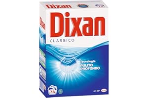 Dixan Classico Pulito Profondo, Detersivo Lavatrice Polvere per eliminare le macchie ostinate, formato da 74 lavaggi