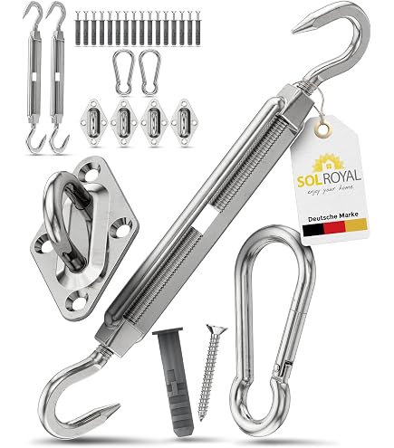 Sol Royal Sonnensegel Befestigung Set Montageset Halterung Wand Rostfreier