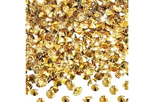 TOAOB THE ONE AND ONLY BABY TOAOB 12000pcs Cristaux Acrylique Diamants en Forme de Diamants Or 3mm pour Décorations de Pièce du Centre de Table Table Mariage Nuptiale Perles de Vase