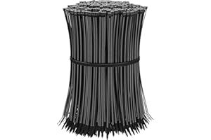 HEIGROUP HeiKab 1000 opaski kablowe 250 x 4,8 mm – odporne na promieniowanie UV – minimalna wytrzymałość na rozciąganie 220N / 22,4 kg – czarne –