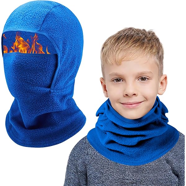 2 Polsini In Pile Per Bambini - Copricapo Multifunzione Per Sci E Sport Invernali | Nero 20x30cm - Foto 3