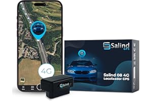 SALIND GPS Salind 08 4G - Localizador GPS con Conexión a Interfaz OBD para Coche, Furgonetas y Otros Vehículos - Seguimiento en Tiempo Real, Área de Seguridad, Historial de Rutas y Alarmas Antirrobo