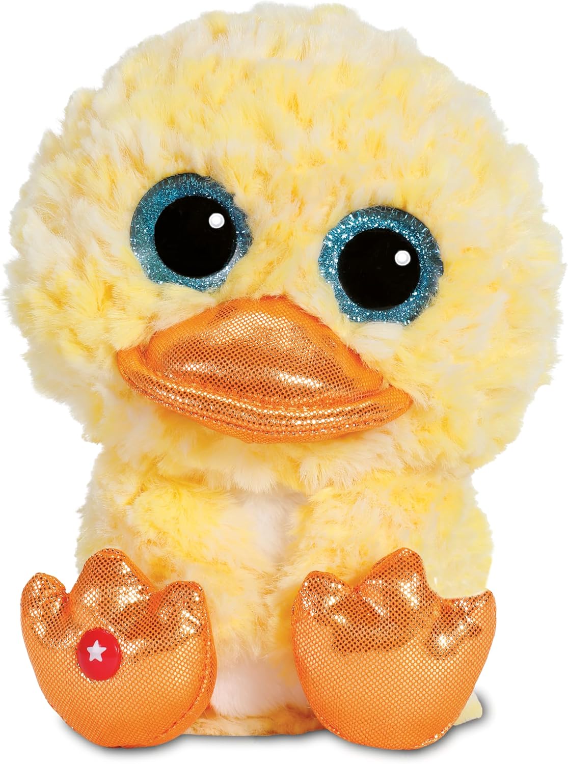 NICI GLUBSCHIS Peluche Pato Honey DEE, 15 cm, Amarillo, Animal de Peluche Suave para abrazar y Jugar, para niños y Adultos - 62499