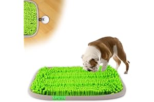 LAMTWEK New Snuffle mat for dogs(17" x 21"),Pet Feeding Mat,Dog Puzzle Toys for Boredom,Dog Brain Games Encourages Natural Foraging Skills and Stress Release,Durable, Machine Washable,2 Suction Cups
