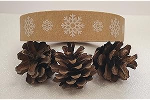 RIBBON WRITER 50m Christmas Craft Brown Paper Adhesive Tape - 6 Designs to Choose From. (Snowflake)