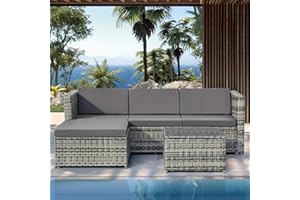 ModernLuxe Garden Corner Sofa rattan Garden Furniture Patio Set Garden Entertaining Set Garden Rattan Furniture Lounge Set