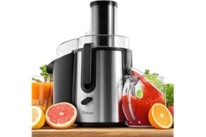 Twinzee Centrifuga 850W Estrattore Frutta e Verdura – Juicer con Bocca da 75 mm e 2 Velocità