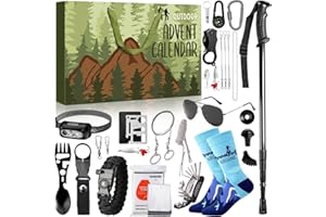 iZoeL Outdoor Camping Advent Calendar 2025 Hiking Advent Calendar, 24 Days of Camping Gear & Hiking Essentials for Men & Teenage Boys – Outdoor Adventure Christmas Countdown Gifts