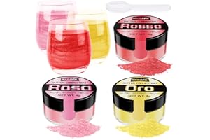 HXDZFX Glitter Commestibili - 3 Colori 100% Commestibile Decorativi per Dolci, Drink, Decorazioni Torte, Cioccolatini, Muffin, Champagne, Cocktail, Panna, etc. (4g Ciascuno)