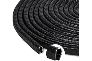 PICK FOR LIFE Car Door Edge Guard Protector Strips U Shape Rubber Door Seal Trim for Car Mental Edges Boat, Grip Range 1.0mm to 2.5mm (5m)