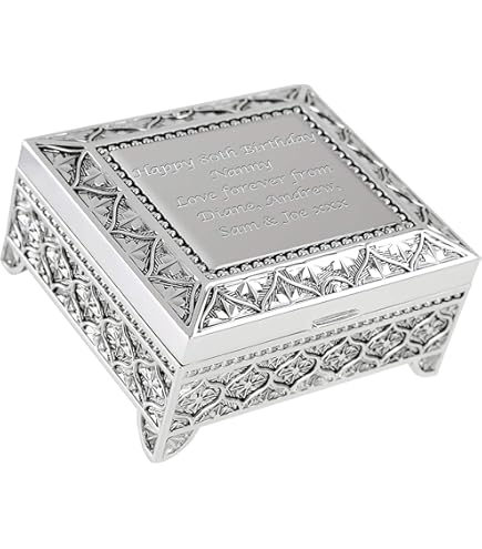 60th 60 Sixteeth Happy Birthday Hearts And Swirl Heart Shaped Trinket - View #6