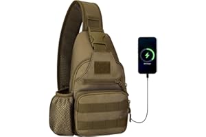 HUNTVP Táctical Mochila de Pecho Estilo Militar Mochila de Hombro Mochila de Bandolera Mochila Ejércita Bolso Impermeable para Correr Senderismo Ciclismo Camping