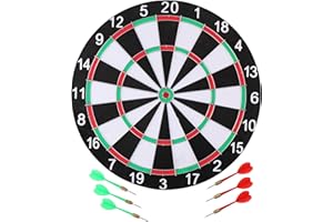 DUNLOP Master Darts 140186, Gioco Tirassegno Tiro al Bersaglio con 6 Freccette Dart Board Sport Game 40cm Gioventù Unisex, Nero, Unica