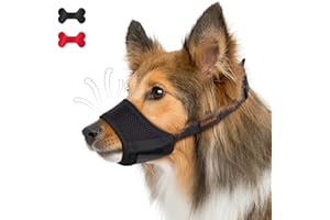 IREENUO Kaganiec dla psów, małe duże psy z regulowaną szlufką, oddychająca siatka, miękka tkanina, zapobiega gryzieniu, szczekaniu i jedzeniu