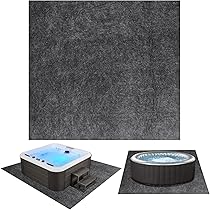 Tapis De Sol Pour Piscine HIQE-FL - Protection Contre Bactéries Et Fissures - Tissu Imperméable PE - Taille 445x254cm - Pliable Et Léger Dalle Garage