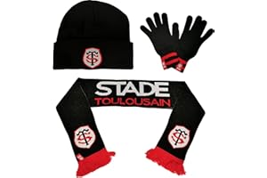 STADE TOULOUSAIN Bonnet Echarpe Gants Collection Officielle Toulouse - Taille Adulte