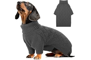 AOFITEE Pull pour Chien XS, Pull de Noël à Col Roulé pour Chiot et Chat, Pull-Overs d'hiver Chaud Chiens, Sweater Chihuahua de Petite Taille avec Manches Sweat Yorkshire Chihuahua