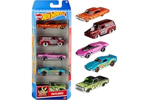 Hot Wheels Set of 5 Toy Cars (Assorted Styles, One Random Set), Extreme Race, Toy Vehicles in 1:64 Scale with Realistic Details and Decos, Collectible Cars for Kids Ages 3 and Up, 01806