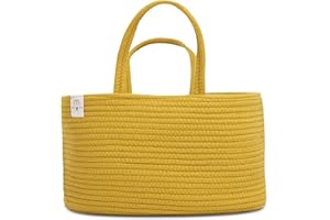 Natemia Wickeltasche Organizer - Wickeltisch Organizer Gross und Tragbar - Gewbter Wickelkorb Baby Organizer für Unterwegs & Wickelkommode - Windel Caddy auch für Auto