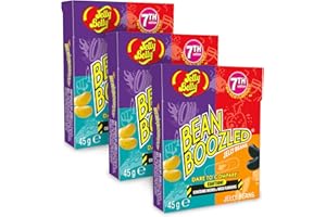 Jelly Belly Bean Boozled Flip Box 3er Bundle (135g) – Süßigkeiten Spaß - Jelly Beans eklig & lecker 7. Generation - Extremes Spiel für Mutige – 20 klassische & verrückte Candys für Party & Spielabend