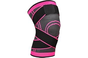 Fefod Knee Support Brace, Compression Knee Sleeves with Strap for Men Women, Adjustable Knee Brace for Knee Pain Relief, Arthritis, Joint Pain, ACL, MCL, Knee Support for Running, Gym, Sports