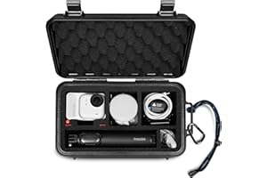 Lekufee Custodia rigida impermeabile da viaggio per Insta360 GO Ultra, pacchetto standard, creator bundle e altri accessori (solo custodia e borsa)