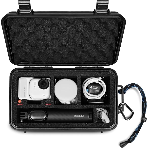 Custodia Rigida EVA Per Insta360 GO – 21x16x6 Cm, Protettiva E Compatta Per Action Camera E Accessori, Grigio/Nero