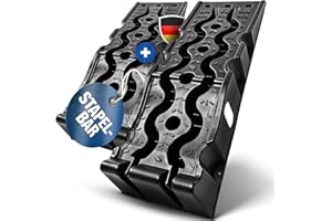 ‎NTG NTG Auffahrrampe PKW Auffahrrampen (2er Set) bis 3000 kg Hochbelastbare Auffahrkeile aus Kunststoff Antirutsch + Stapelbar - Passend für jedes Auto