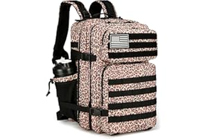 KXBUNQD - Mochila militar táctica de asalto con sistema de fijación modular Molle, mochila impermeable de 45 litros para 3 días