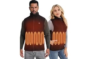 SOLJIKYE Heated Gilet for Men Women, Electric Heated Vest Men Women with 3 Temperature, Heated Body Warmer(Power Bank Included) Heated Jacket for Outdoor
