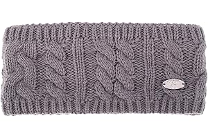 AnJuHoPa Bandeau Bandeau Cabel Knit Bandage Oreilles Avec Doublure de Polaire