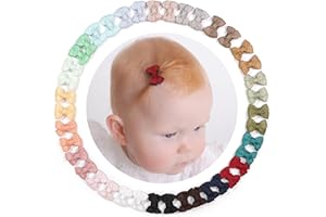 ‎JOYOYO JOYOYO 40 Stück Baby Haarspangen Baby Haarschleifen Handwerk Kleine Größe 3.5 cm Schleife, kleine Haarspangen Speziell für Neugeborene Feines Haar