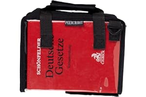 ‎PEERCRIMIT PEERCRIMIT Kompakte Tasche passend für Habersack, Deutsche Gesetze| Transparent - ideal für das Jurastudium| Rechtswissenschaft (Transparent/Schwarz (Rückenbreite 11,5 cm))