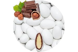‎EINSSEIN EinsSein 0,5kg Schokomandeln Nougat weiss matt Hochzeitsmandeln | Mandeln Schoko Hochzeit für Gastgeschenke Hochzeit, Taufe, Kommunion, Konfirmation | Taufmandeln Zuckermandeln Bonboniere Confetti