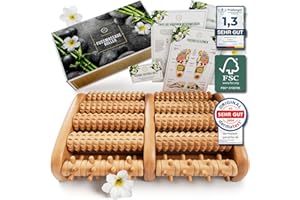 HELDSON® Fußmassageroller Holz - FSC®100% - Fußmassagegerät - Massage Roller für Fußmassage - Foot Massager - Fussmassageroll
