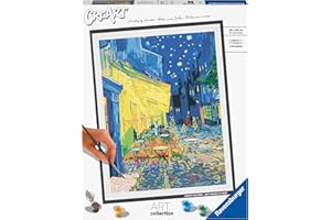 Ravensburger - Creart ART COLLECTION Van Gogh Terrazza del Caffè di Sera | Dipingere Con I Numeri Adulti | Paint By Numbers | Quadro Da Dipingere Con Numeri Include Vernice | 40x30 Cm