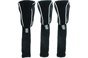 ProTekt - Juego de 3 Fundas para Cabeza de Conductor, Fairway, Fairway + (Plateado)