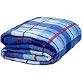 Goyal's ® Checker Fleece AC Blanket (Microfibre, Multicolor, Size- 60x90 in) - Blue