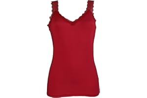 Miss Rouge - Top, camiseta de tirantes de encaje