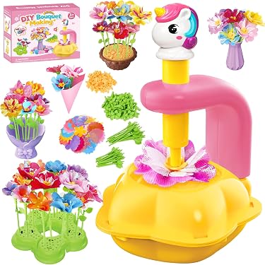 Jofuni Flower Market – Kit De Fabrication De Fleurs En Tissu – Activité Manuelle Pour Filles 4 à 8 Ans – Cadeau Anniversaire Créatif