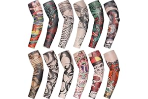 BBTO 12 sztuk tatuaży z rękawami zestaw sztucznych ochraniaczy przeciwsłonecznych