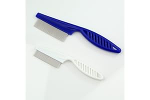 RHINORO Head Hair Flea Lice Louse Nits Aggs Nitty Fine Plastic Metal Handled Brush Comb Combs Remover