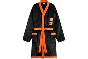 Dragon Ball Z Peignoir Homme Polaire, Doux et Moelleux, Loungewear - Cadeau Homme