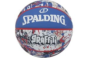 Spalding - Graffiti Series - Azul - Balón de baloncesto - Tamaño 7 - Baloncesto - Balón certificado - Material: Goma - Exterior - Antideslizante - Excelente agarre