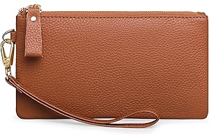 SENDEFN Bolsos De Embrague Para Mujer Cartera De Pulsera Para Teléfono Celular Para Damas De Cuero Genuino, Bloqueo Rfid